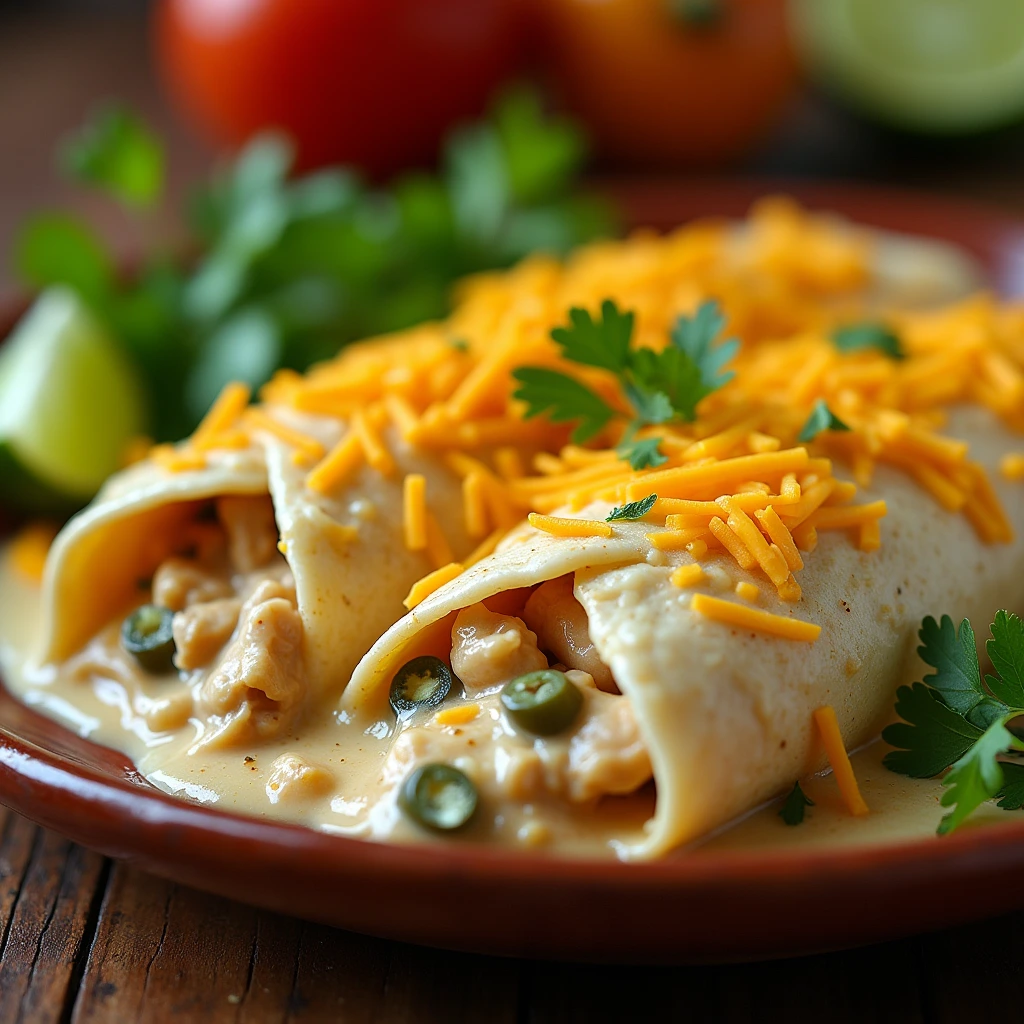 Creamy Chicken Enchiladas