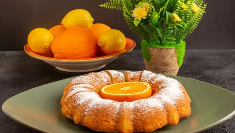 Orange cake with orange juice