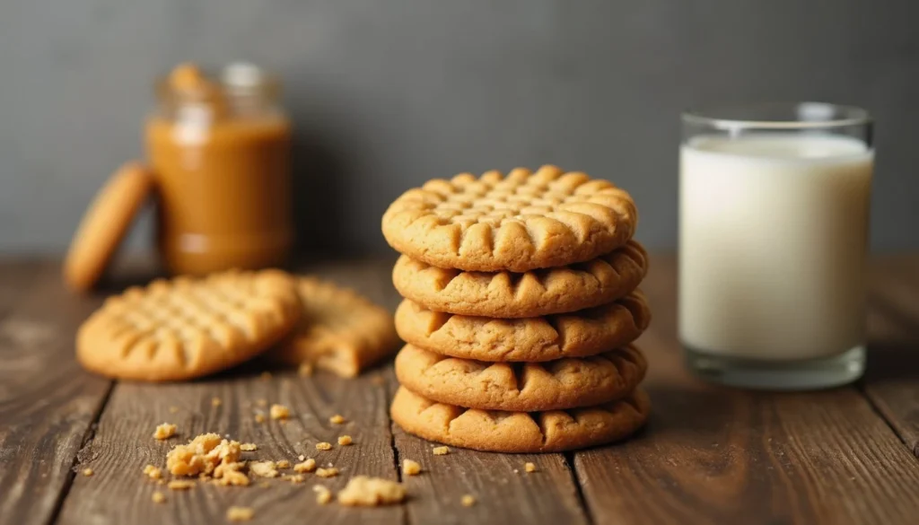 4 ingredient peanut butter cookies​