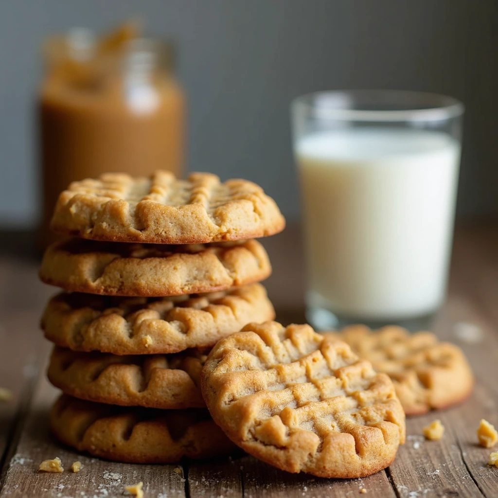 4 ingredient peanut butter cookies​