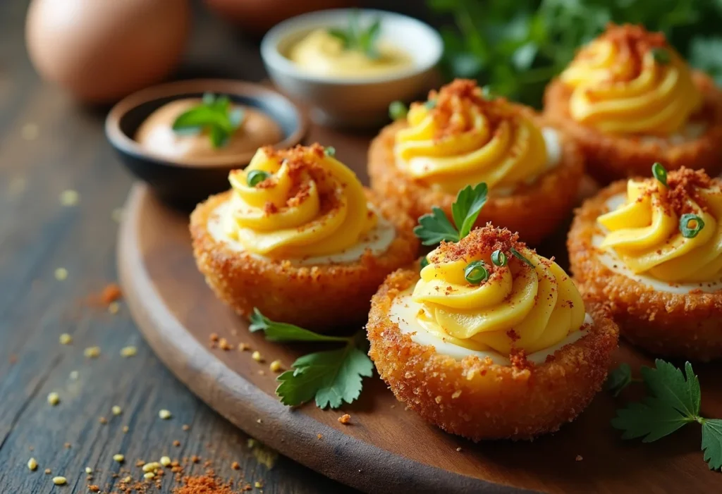 Pan-Fried Deviled Egg Treats