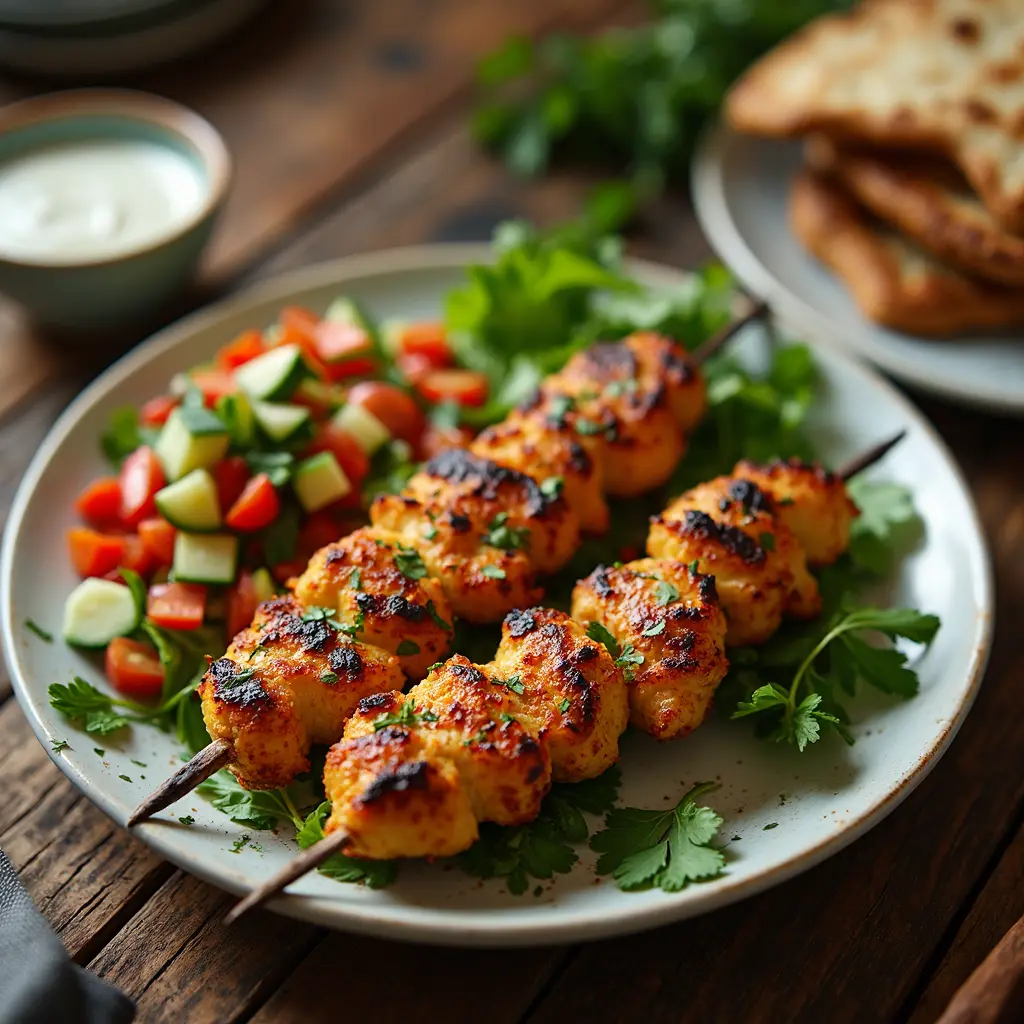 Saffron Chicken Kebabs