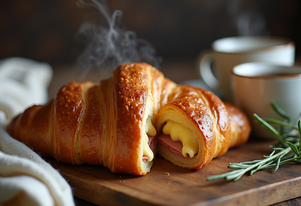 How long to bake ham and cheese croissants