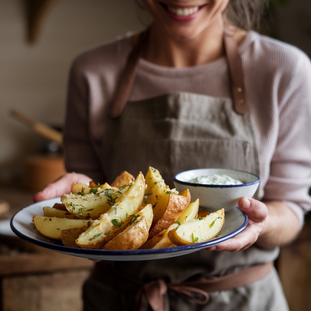 Crispy Parmesan Potato Wedges